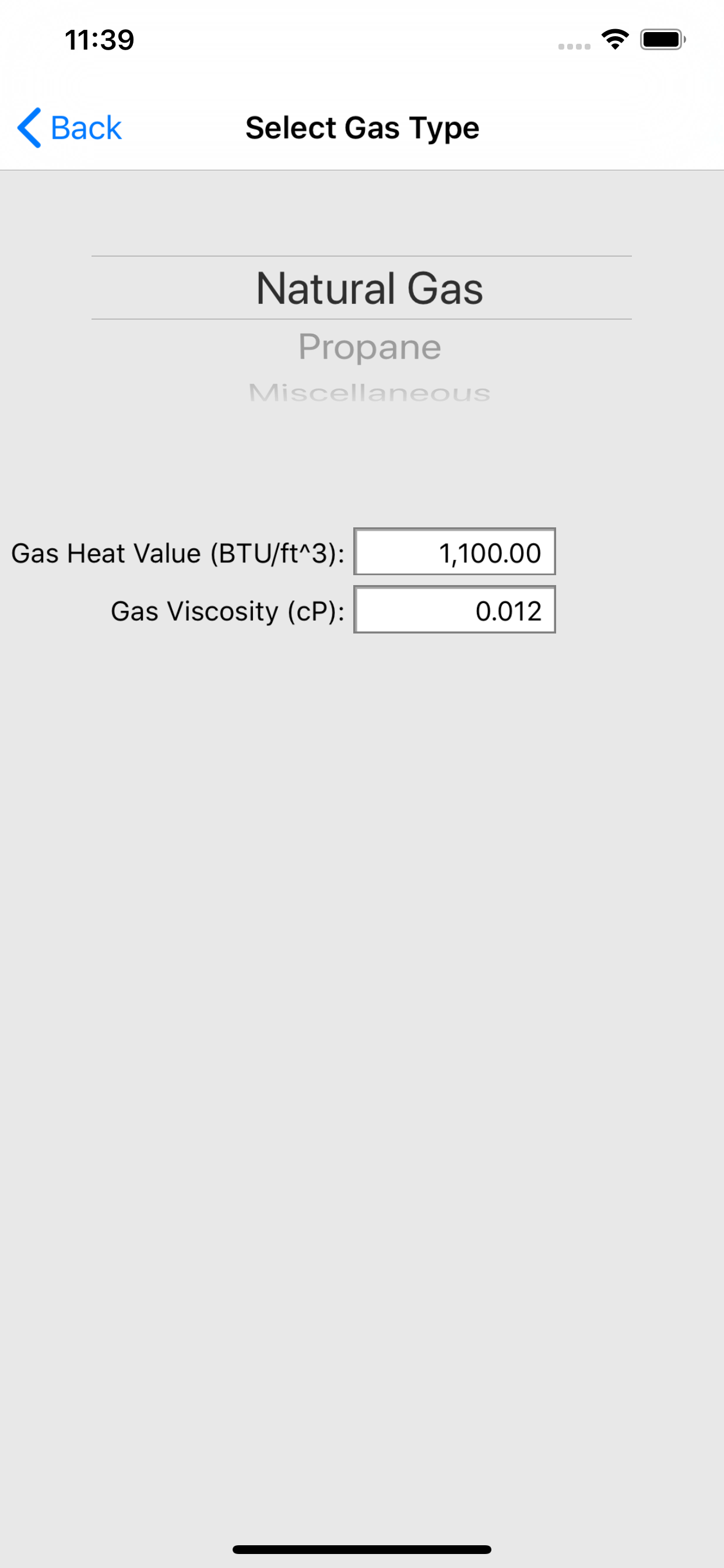 HVAC Pipe Sizer Gas Low App